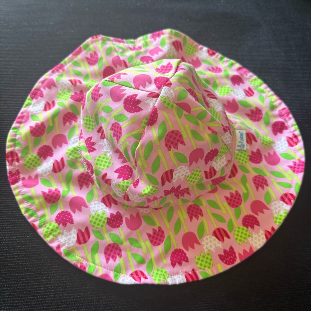 i play. Pink and Green Floral Kids Hat